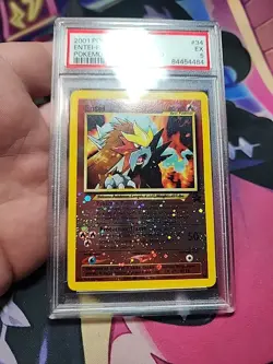 Swirl POKEMON 2001 Game Movie Promo ENTEI Reverse Foil 34 PSA 5 RARE Double Holo - Image 5