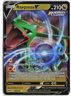 Rayquaza V 100/159 Holo V Rare Crown Zenith Pokemon NM - Image 1