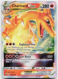 Charizard VSTAR 019/159 Holo VSTAR Rare Crown Zenith Pokemon Near Mint - Image 1