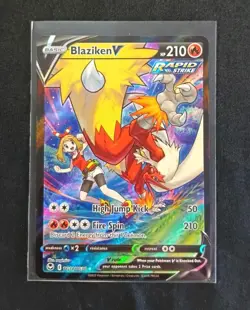 Blaziken V TG14/TG30 Sword & Shield Silver Tempest Trainer Gallery Pokemon TCG - Image 1