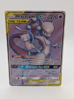Mewtwo & Mew GX - 222/236 - Pokemon Unified Minds Sun & Moon Full Art Card MP - Image 1