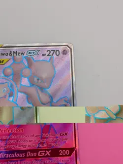 Mewtwo & Mew GX - 222/236 - Pokemon Unified Minds Sun & Moon Full Art Card MP - Image 4