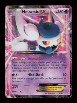 MEOWSTIC EX EX RARE HOLO 37/83 MP POKEMON - Image 1