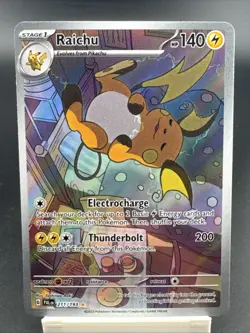 Pokemon Raichu 211/193 Paldea Evolved Illustration Rare Holo Full Art - Image 1
