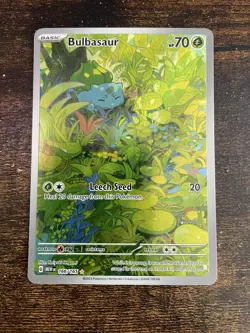 Bulbasaur 166/165 Illustration Rare Pokemon 151 SV2a Near Mint NM - Image 1