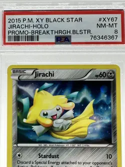 2015 Pokemon XY Jirachi XY67 Breakthrough Blister Black Star Promo NM-MT PSA 8 - Image 2