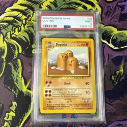 1999 POKEMON BASE SET UNLIMITED #19 DUGTRIO PSA 9 - Image 1