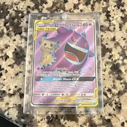 Pokemon Gengar & Mimikyu GX 164/181 SM-Team Up Full Art Holo Ultra Rare - Image 1