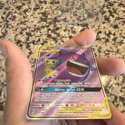 Pokemon Gengar & Mimikyu GX 164/181 SM-Team Up Full Art Holo Ultra Rare - Image 3