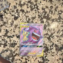 Pokemon Gengar & Mimikyu GX 164/181 SM-Team Up Full Art Holo Ultra Rare - Image 4
