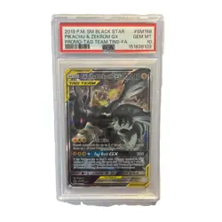 NEW CERT - PSA 10 Pokemon 2019 Pikachu & Zekrom GX SM168 TAG TEAM Holo Promo - Image 1