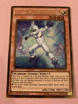 Yu-Gi-Oh! Elemental HERO Neos Alius PGL2-EN029 Gold Rare Near Mint 1st Edition - Image 1