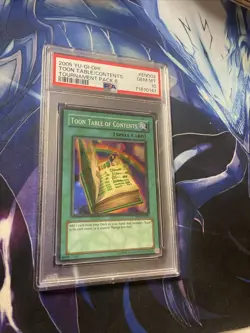 Yugioh! Toon Table of Contents TP6-EN002 Super Rare PSA GEM MT 10 - Image 1