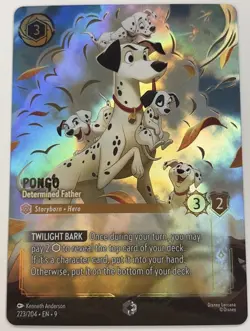 Disney Lorcana Pongo - Determined Father ENCHANTED from Fabled - Image 1