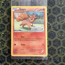 Pokemon Card Vulpix 20/160 Build a Bear Promo Stamp Promo 2015 SEALED D4 - Image 1