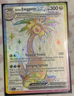 Pokemon TCG Alolan Exeggutor EX Holo Ultra Rare Card 225/191SV08 Surging Sparks - Image 1