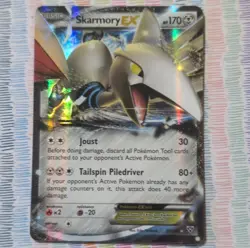 Pokemon Skarmory EX 80/146 XY Ultra Rare Full Art Holo English 170 HP Card - Image 1