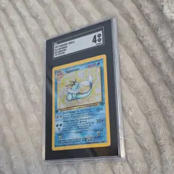 Pokemon Vaporeon Jungle 1st Edition Holographic SGC 4 1999 12/64 Rare Card - Image 3