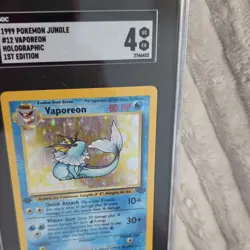 Pokemon Vaporeon Jungle 1st Edition Holographic SGC 4 1999 12/64 Rare Card - Image 5
