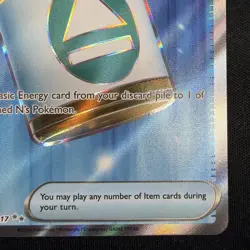 Pokemon N's PP Up Trainer Full Art Foil Rare Card 262/217 ASC - Image 4