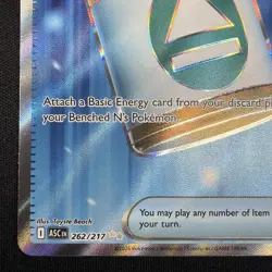 Pokemon N's PP Up Trainer Full Art Foil Rare Card 262/217 ASC - Image 5