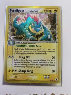 Feraligatr 2/101 Reverse Holo Rare EX Dragon Frontiers Set TCG Pokemon Card - LP - Image 1