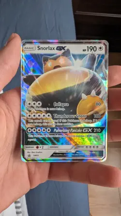 Snorlax-GX SM05 Black Star Promo Holo Ultra Rare (Pokemon Card) DMG - Image 1
