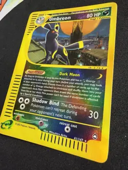 Pokemon Umbreon TCG Aquapolis Reverse Holo Card 41/147 NM💎 - Image 4