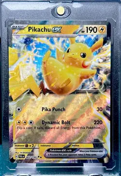 PIKACHU RARE GOLD STARS FOIL RARE REFRACTOR SHOCK Holo TCG Card - POKEMON Mint - Image 1