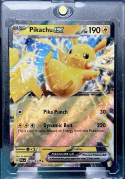 PIKACHU RARE GOLD STARS FOIL RARE REFRACTOR SHOCK Holo TCG Card - POKEMON Mint - Image 3