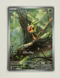 Pokemon Chespin llustration rare Card 087/086 chaos rising i 70 HP English - Image 1