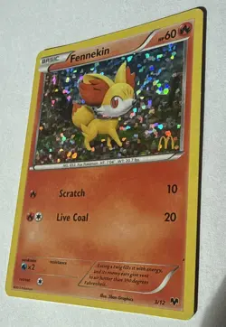 Pokemon TCG Fennekin McDonald's 2014 Promo Holo Basic Card 3/12 McDonalds Set - Image 1