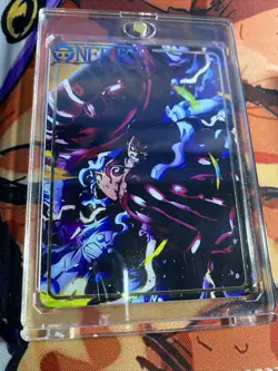 Monkey D Luffy CCG Custom Art Foil Card, Snake Man Gear 4 - Image 1