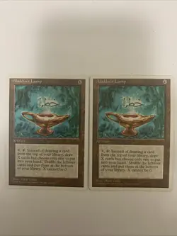 MTG LP Aladdin's Lamp X 2 Fourth 4th Edition Free Shipping & Tracking - Image 1