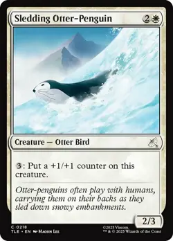 x4 Sledding Otter-Penguin - Foil C MTG Avatar: The Last Airbender: Eternal M/NM, - Image 1