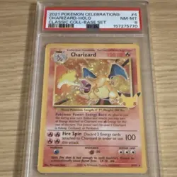 Pokemon TCG Charizard 4/102 Celebrations Classic Collection Holo PSA 8 Eng - Image 1