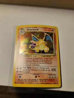 1999 Pokemon Base Set Charizard Holo 4/102, very nice - Image 1