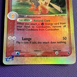 Pokemon TCG Combusken 28/109 EX Ruby & Sapphire 2003 Reverse Holo LP/MP - Image 3