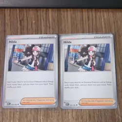Pokemon TCG Hilda 084/086 Trainer Supporter (White Set) English Lot of 2 - Image 1