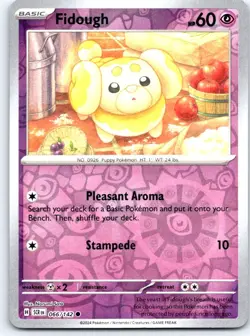 Fidough 66/142 Common Stellar Crown Pokemon Reverse Holo NM - Image 1