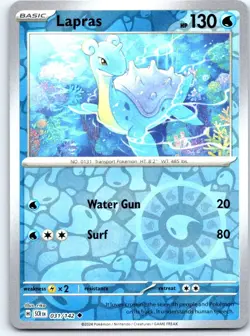 Lapras 31/142 Uncommon Stellar Crown Pokemon NM - Image 1