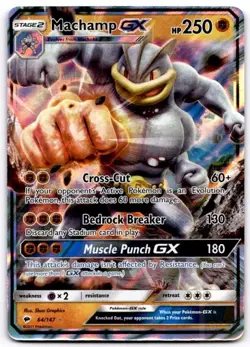 Machamp GX 64/147 Holo GX Rare Burning Shadows Pokemon Near Mint - Image 1