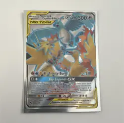 Pokemon Hidden Fates Moltres & Zapdos & Articuno GX 66/68 Full Art Holo - Image 1