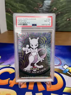 Topps 2000 Chrome Pokemon T.V. #150 Mewtwo PSA 8 - Image 1