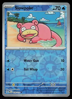 Slowpoke 018/131 Common Prismatic Evolutions Pokemon Reverse Holo Near Mint - Image 1