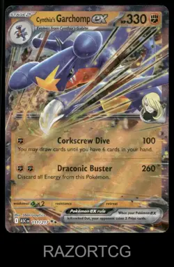 CYNTHIA'S GARCHOMP EX 111/217 DOUBLE RARE ASCENDED HEROES POKEMON NM/M - Image 2