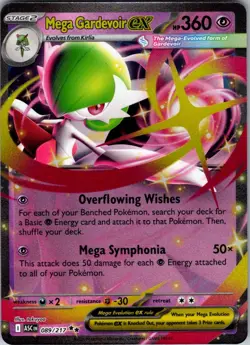 MEGA GARDEVOIR EX 089/217 DOUBLE RARE ASCENDED HEROES POKEMON NM/M - Image 1