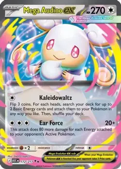 MEGA AUDINO EX 172/217 DOUBLE RARE ASCENDED HEROES POKEMON NM/M - Image 1