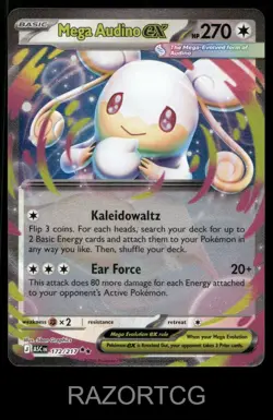 MEGA AUDINO EX 172/217 DOUBLE RARE ASCENDED HEROES POKEMON NM/M - Image 2