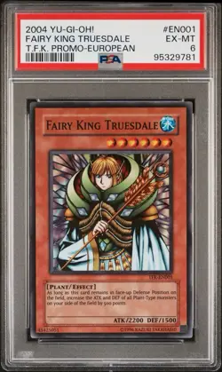 2004 Yu-Gi-Oh! Fairy King Truesdale The Falsebound Kingdom TFK EURO Super PSA 6 - Image 1